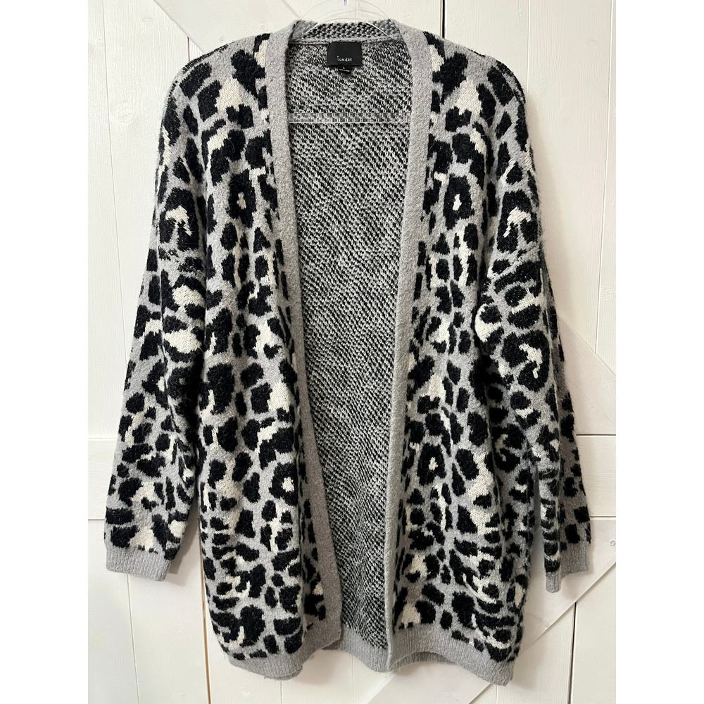 Lumiere Leopard Cardigan Sweater L